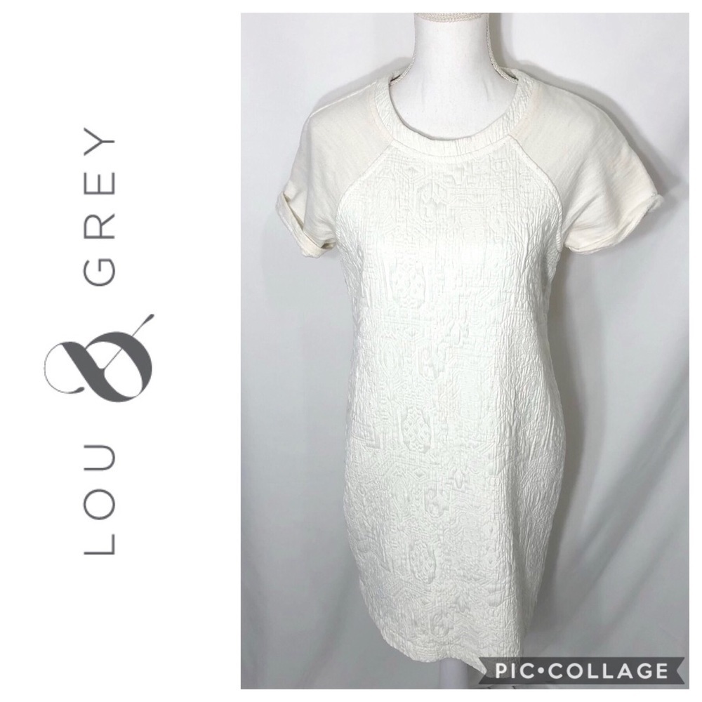Lou & Grey Off White Quilted Dress Sz XS Women’s